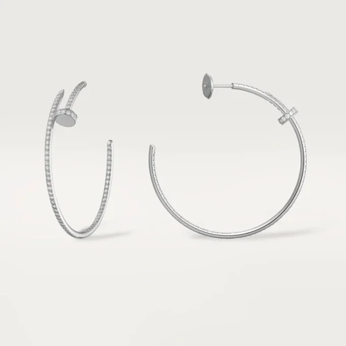 Orecchini Juste Un Clou – Oro bianco, diamanti – Cartier