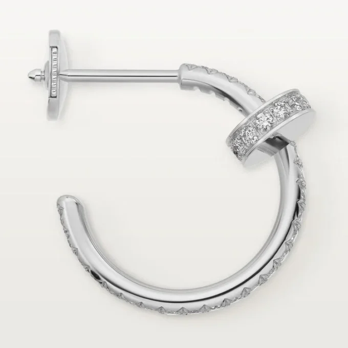 Orecchini Juste Un Clou – Oro bianco, diamanti – Cartier