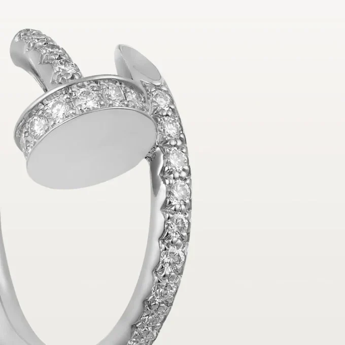 Orecchini Juste Un Clou – Oro bianco, diamanti – Cartier