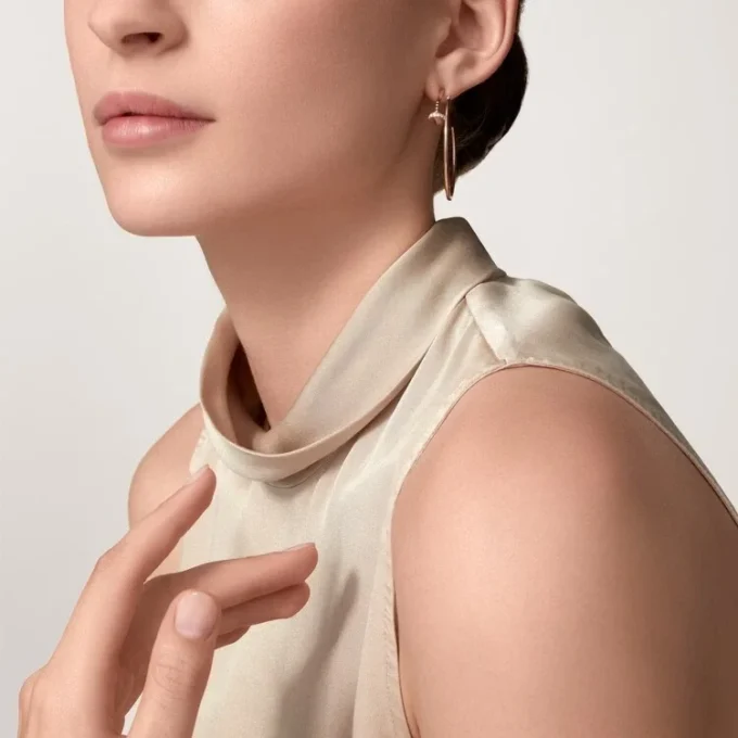 Orecchini Juste Un Clou – Oro rosa, diamanti – Cartier