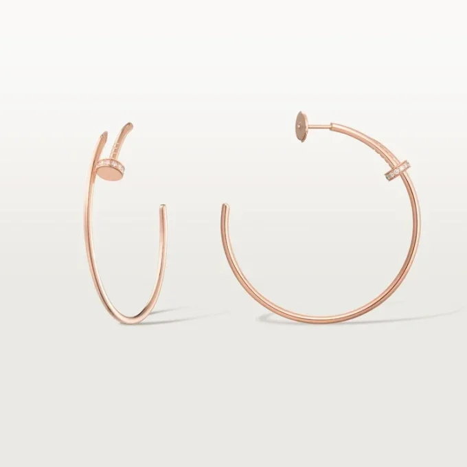 Orecchini Juste Un Clou – Oro rosa, diamanti – Cartier