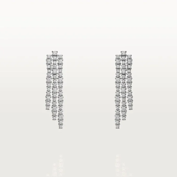 Orecchini Lignes Essentielles, diamanti taglio brillante