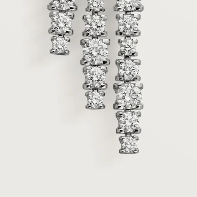 Orecchini Lignes Essentielles, diamanti taglio brillante