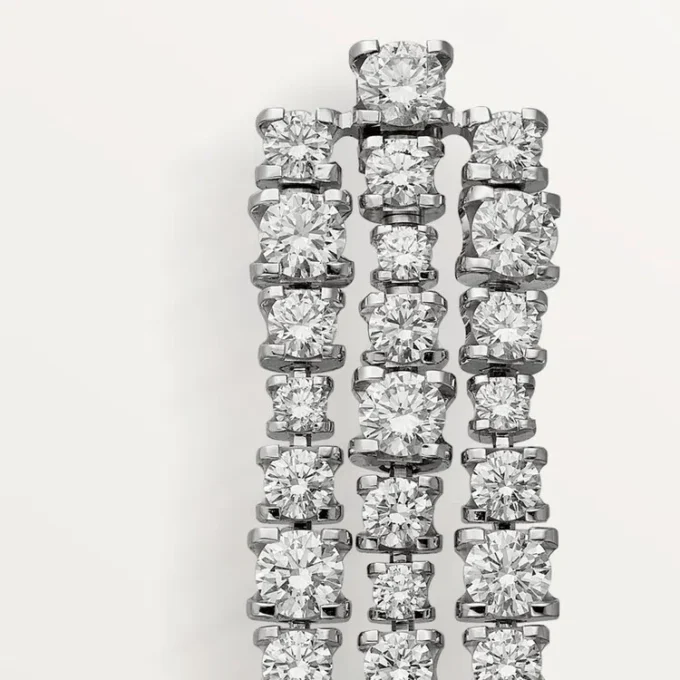 Orecchini Lignes Essentielles, diamanti taglio brillante