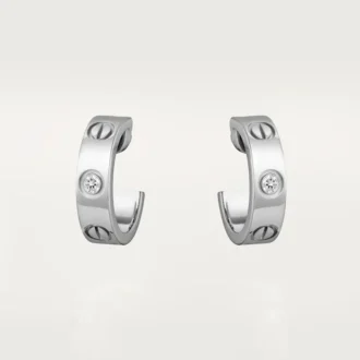 Orecchini Love, 2 diamanti – Oro bianco, Diamanti – Cartier