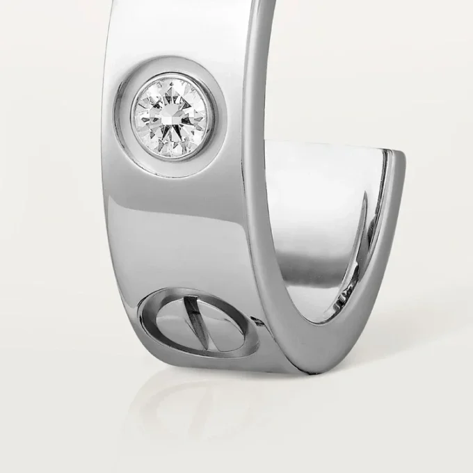 Orecchini Love, 2 diamanti – Oro bianco, Diamanti – Cartier