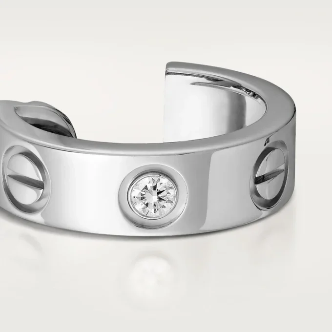 Orecchini Love, 2 diamanti – Oro bianco, Diamanti – Cartier