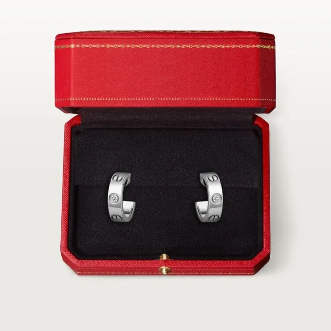 Orecchini Love, 2 diamanti – Oro bianco, Diamanti – Cartier