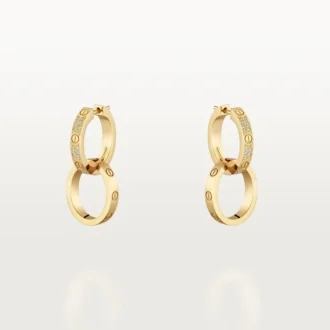 Orecchini Love, Multiwear, semi-pavé