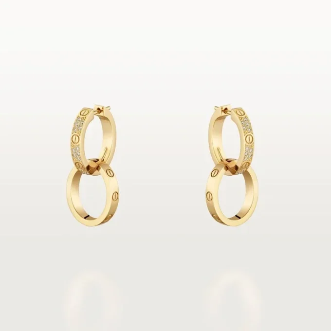 Orecchini Love, Multiwear, semi-pavé