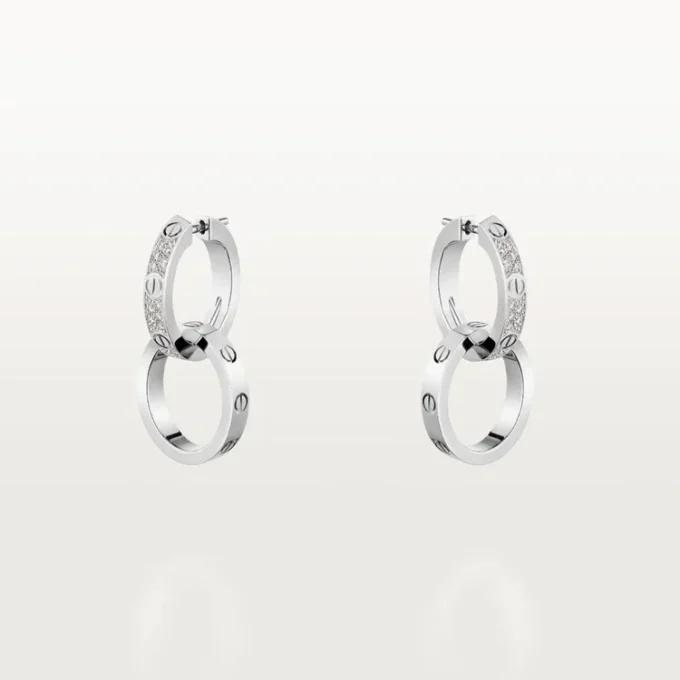 Orecchini Love, Multiwear, semi-pavé