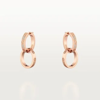Orecchini Love, Multiwear, semi-pavé