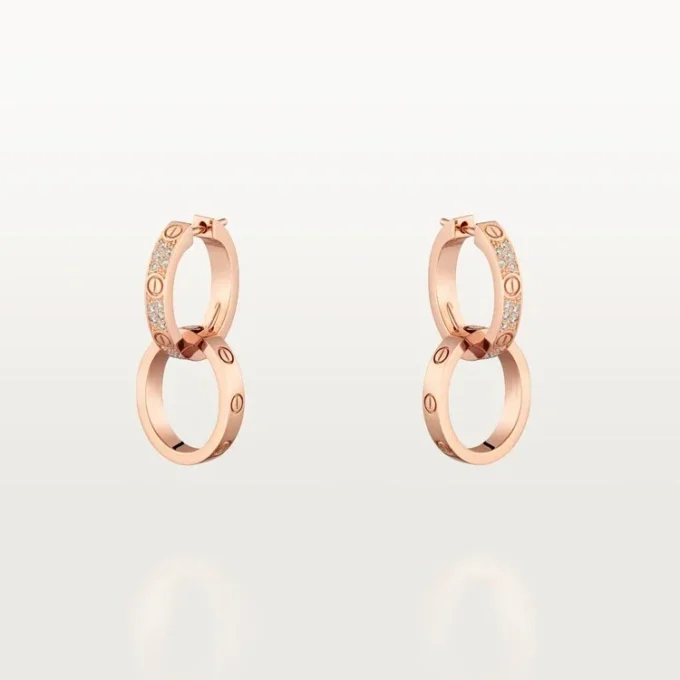 Orecchini Love, Multiwear, semi-pavé