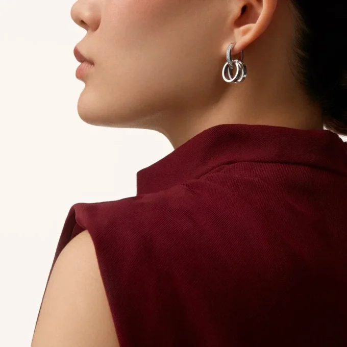 Orecchini Love, Multiwear, semi-pavé