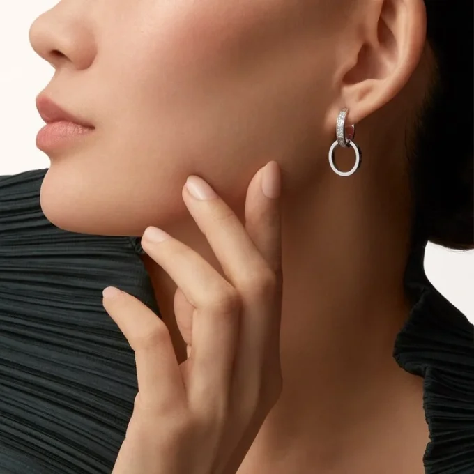 Orecchini Love, Multiwear, semi-pavé
