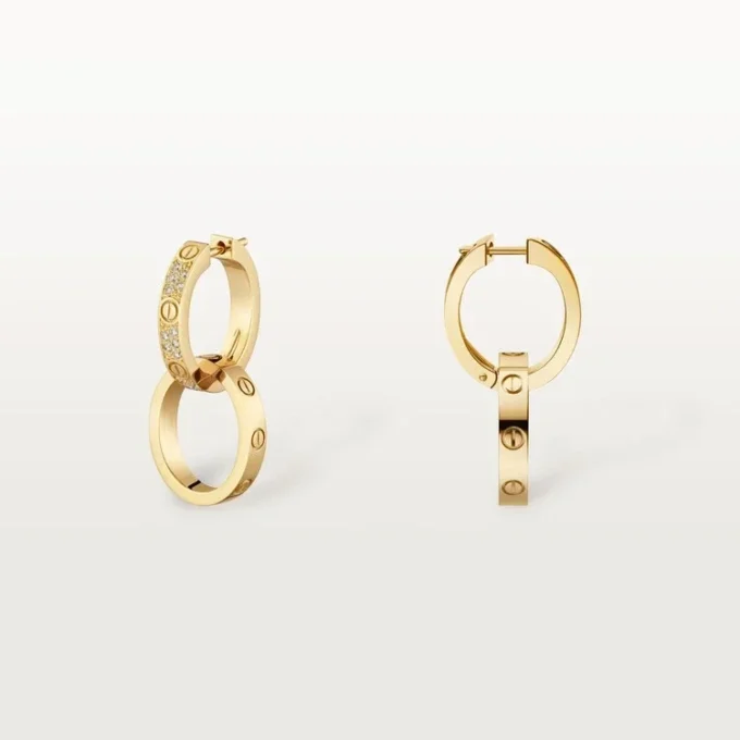 Orecchini Love, Multiwear, semi-pavé