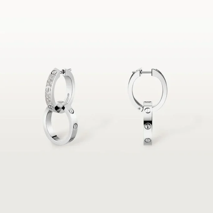 Orecchini Love, Multiwear, semi-pavé