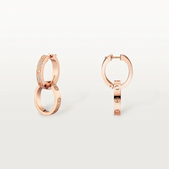 Orecchini Love, Multiwear, semi-pavé