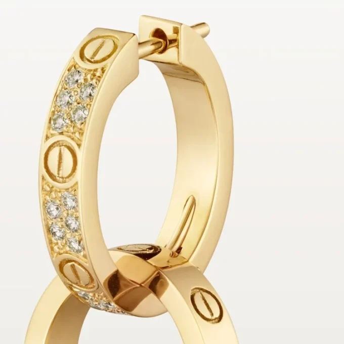 Orecchini Love, Multiwear, semi-pavé