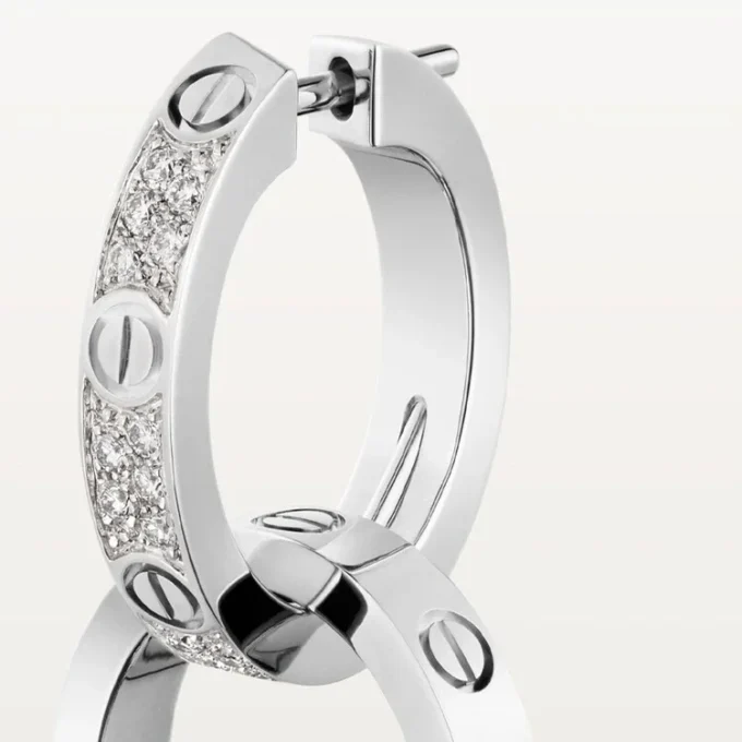 Orecchini Love, Multiwear, semi-pavé