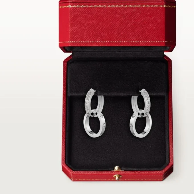 Orecchini Love, Multiwear, semi-pavé