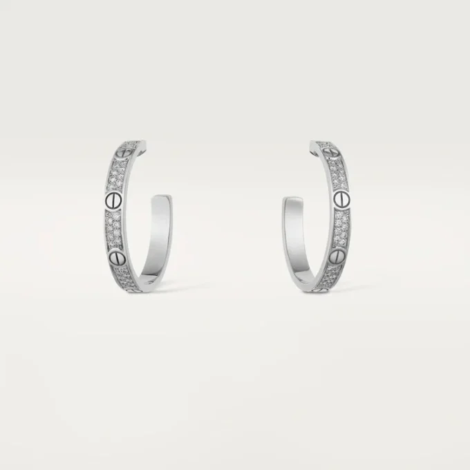 Orecchini Love – Oro bianco, diamanti – Cartier
