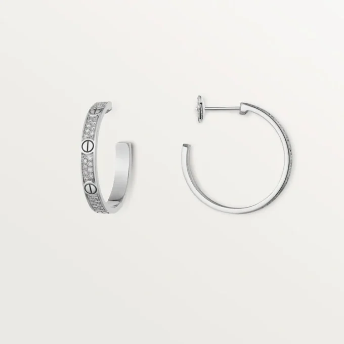 Orecchini Love – Oro bianco, diamanti – Cartier