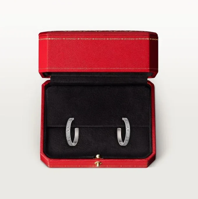 Orecchini Love – Oro bianco, diamanti – Cartier