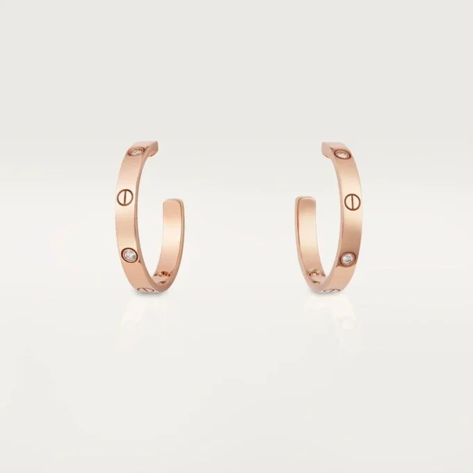 Orecchini Love – Oro rosa, diamanti – Cartier