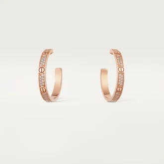 Orecchini Love – Oro rosa, diamanti – Cartier