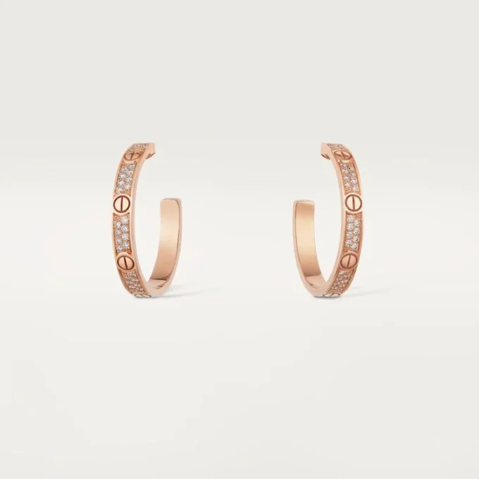 Orecchini Love – Oro rosa, diamanti – Cartier