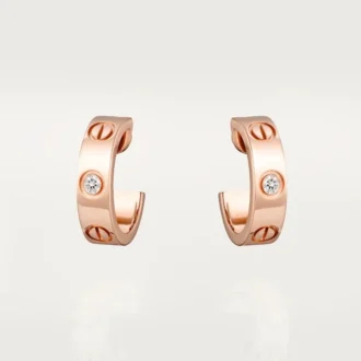 Orecchini Love – Oro rosa, diamanti – Cartier