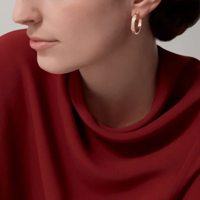 Orecchini Love – Oro rosa, diamanti – Cartier