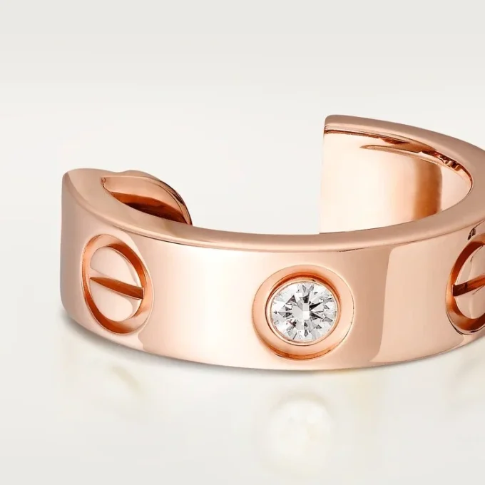 Orecchini Love – Oro rosa, diamanti – Cartier