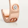 Orecchini Love – Oro rosa, diamanti – Cartier