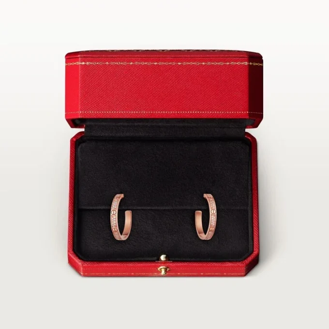 Orecchini Love – Oro rosa, diamanti – Cartier