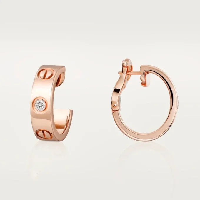 Orecchini Love – Oro rosa, diamanti – Cartier