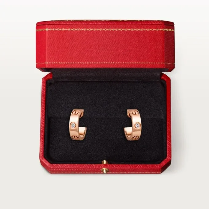 Orecchini Love – Oro rosa, diamanti – Cartier