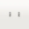 Orecchini Maillon Panthere, 3 file con pavé di diamanti – Oro bianco, Diamanti – Cartier