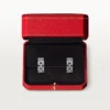 Orecchini Maillon Panthere, 3 file con pavé di diamanti – Oro bianco, Diamanti – Cartier