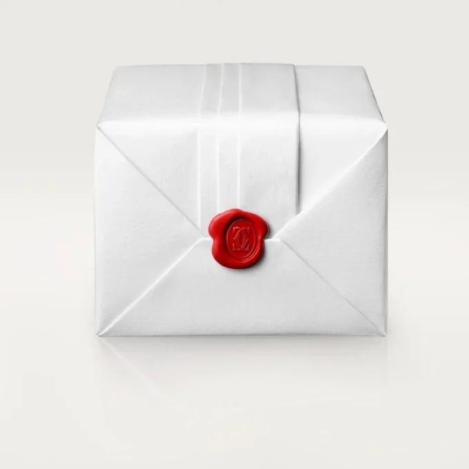 Orecchini Maillon Panthere, 3 file con pavé di diamanti – Oro bianco, Diamanti – Cartier