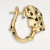 Orecchini Panthere De Cartier – Oro giallo, lacca, diamanti, granati tsavoriti, onice – Cartier