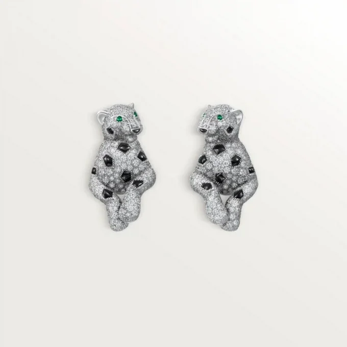 Orecchini Panthere De Cartier, pavé