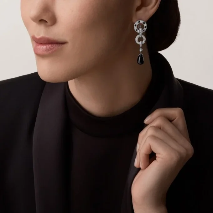 Orecchini Panthere De Cartier, pavé