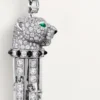 Orecchini Panthere De Cartier, rubino, modello grande, pavé