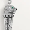Orecchini Panthere De Cartier, smeraldi, pavé