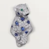 Orecchini Panthere De Cartier, zaffiri, pavé