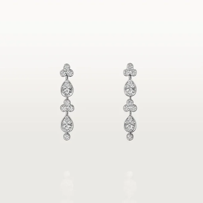 Orecchini Pluie De Cartier – Oro bianco, diamanti – Cartier