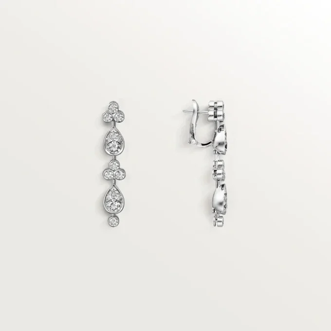 Orecchini Pluie De Cartier – Oro bianco, diamanti – Cartier