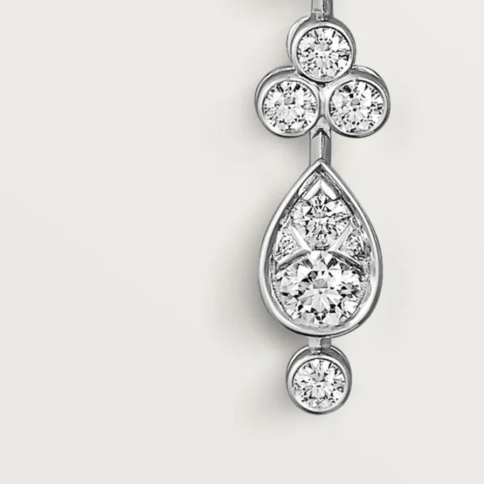 Orecchini Pluie De Cartier – Oro bianco, diamanti – Cartier
